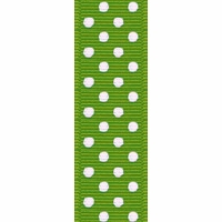 Apple green Confetti Dot Ribbon by Offray