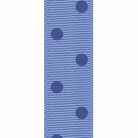7/8" Blue/Royal Dippy Dot Grosgrain Ribbon